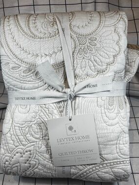 Levtex Home Quilted Throw Blanket - 50” X 60” - New With Tags